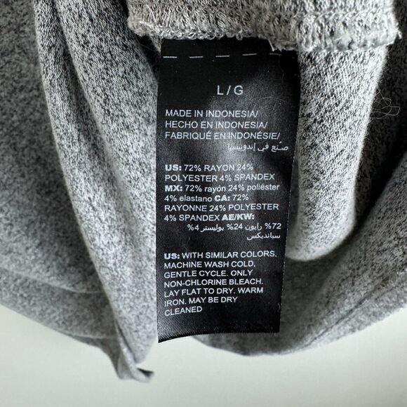 WHBM White House Black Market Grey V-Neck Tunic Sweater Tank Top Size Large - Picture 4 of 5